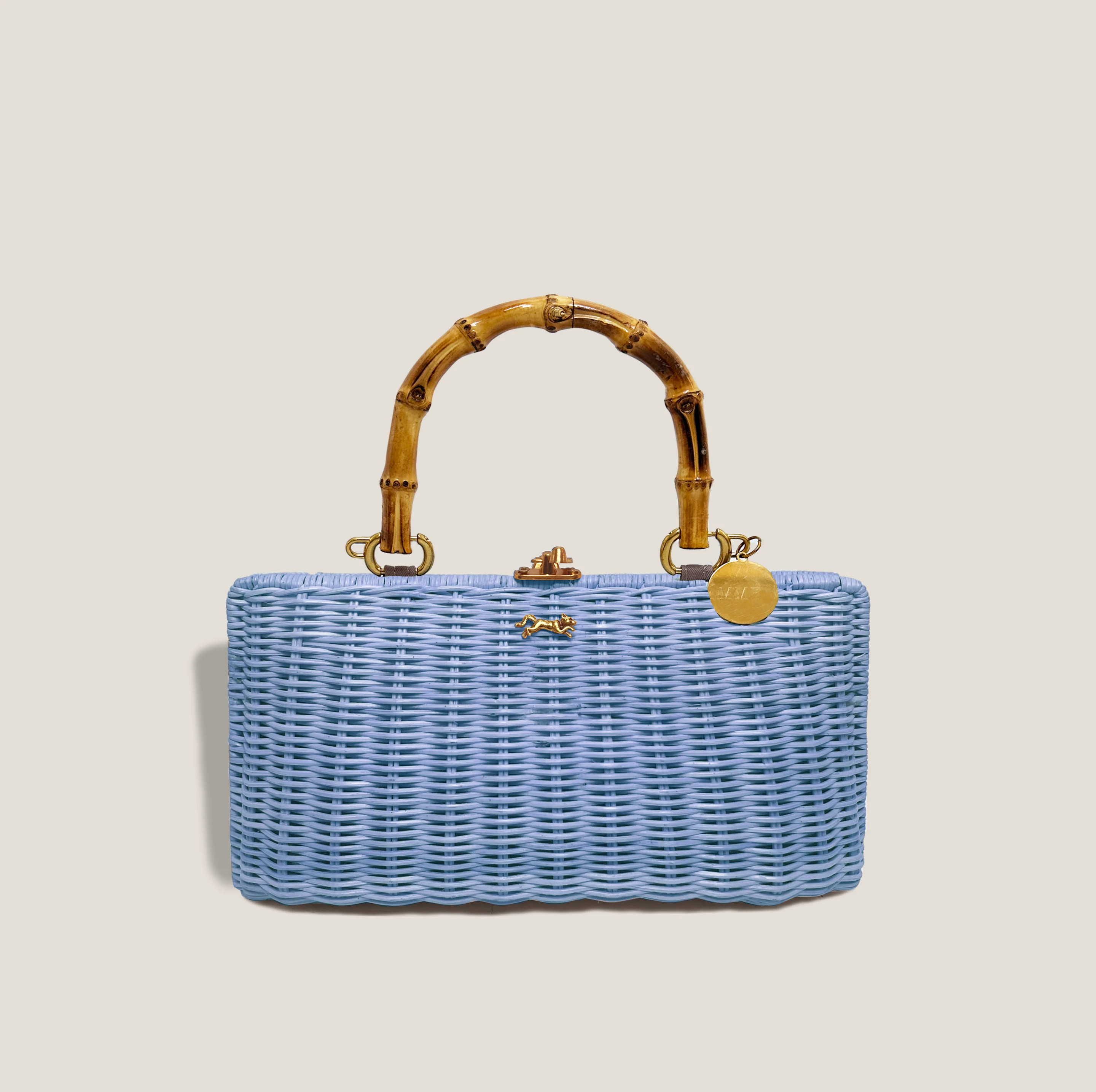 MME. KELLY BAMBOO CLUTCH -  CORNFLOWER | MME.MINK