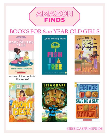 Books for tween girls - 8-10 year old girls. Graphic novels and middle grade books The Babysitters Club, fiction, fish in a tree and more

#LTKkids #LTKtravel #LTKunder50