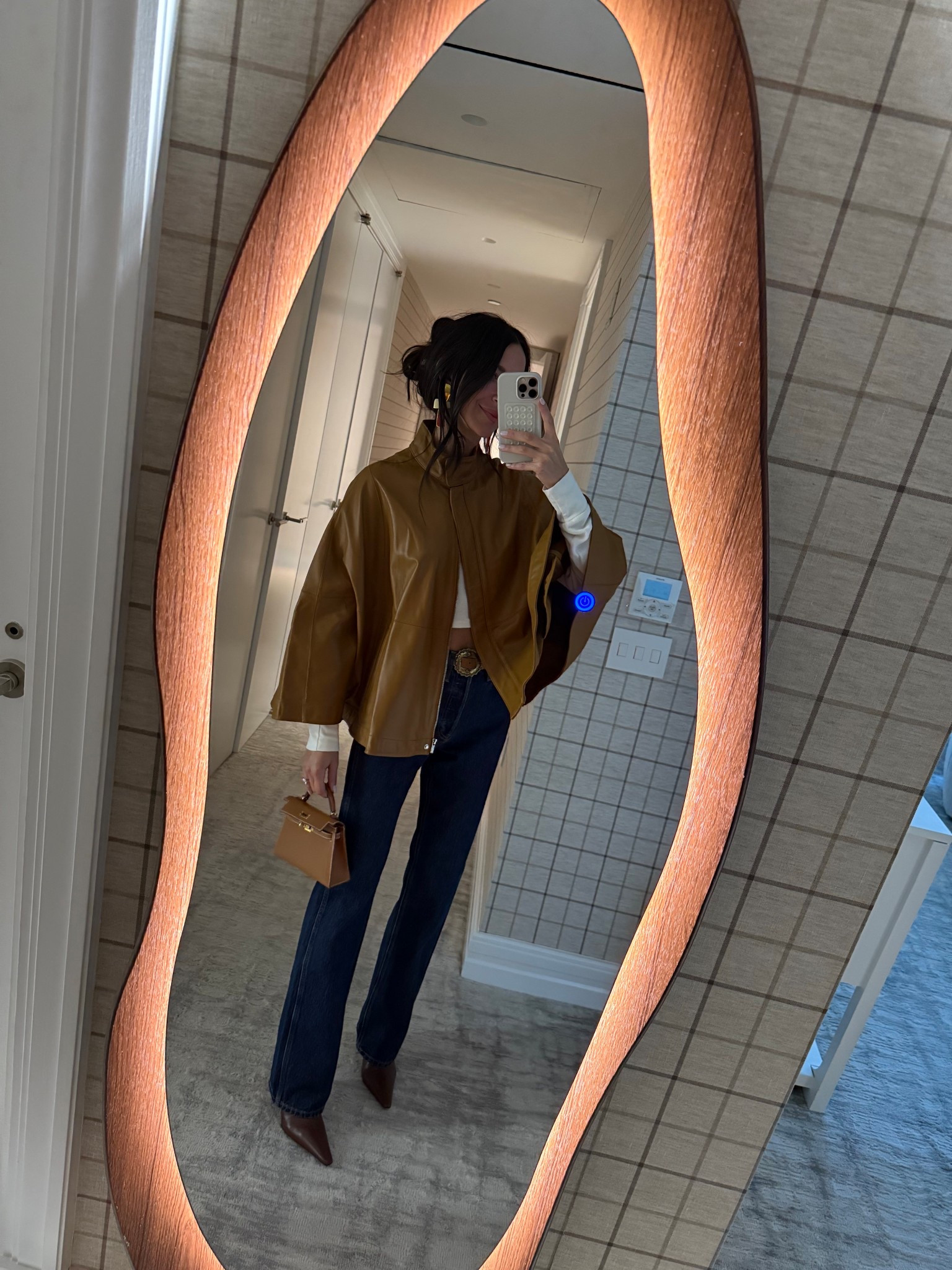 OOTN. Linking my cape in red and a similar pair of earrings!