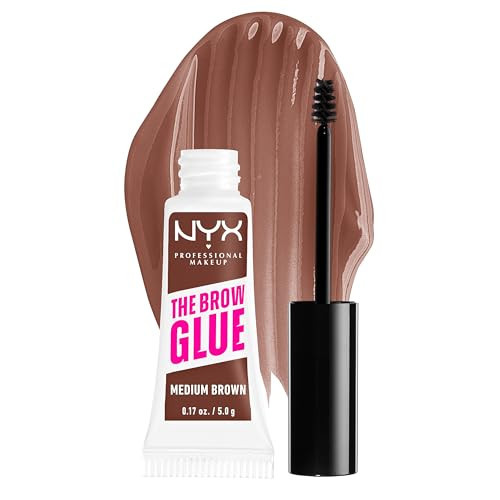NYX PROFESSIONAL MAKEUP The Brow Glue, Extreme Hold Tinted Eyebrow Gel - Medium Brown | Amazon (US)