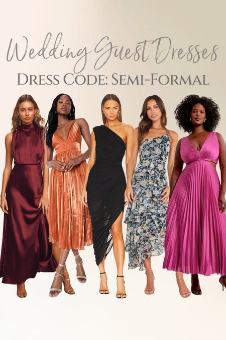 Wedding Guest Dresses for a Semi-Formal Dress Code ✨ 
I’ve gathered some of the best wedding guest dresses at various price points. Check out our other style guides for a Casual, Beach/Destination, Semi-Formal, and Black Tie dress codes.
Shop the dresses 👇🏼 

#LTKwedding #LTKFind #LTKSeasonal