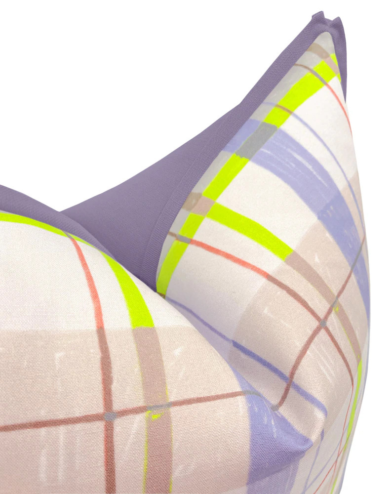 Plaid // Grape With Butterfly Flange | Check Pillow | Flange Pillow | Purple Throw Pillow | - Ets... | Etsy (Global)