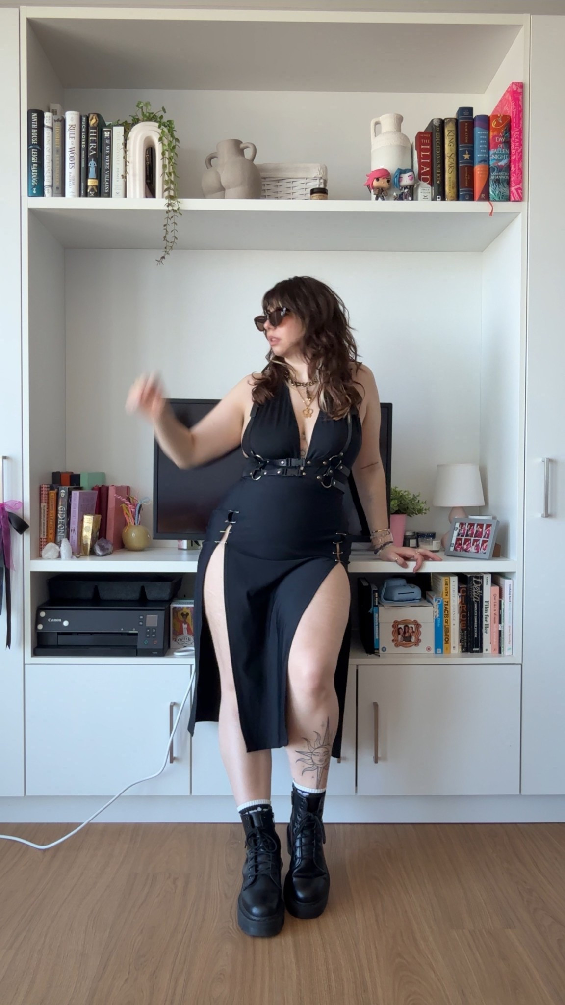 outfit details:

bodysuit is old zara - linked similar
skirt is edgy jayd “Matte Black Split Thigh A-Line Midi Skirt with Safety Pin Detail”
harness is form absence of colour (brand no longer exists but might be on ebay or vinted etc)
boots dr martens

festival outfit, concert outfit #edgystyle #altstyle 

#LTKSeasonal #LTKMidsize #LTKStyleTip