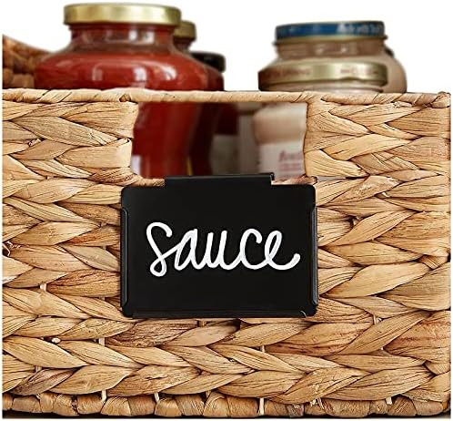 8 Pack Pantry Baskets Labels Clip On for Storage Bins with 2 White Chalk Markers, Organization an... | Amazon (US)