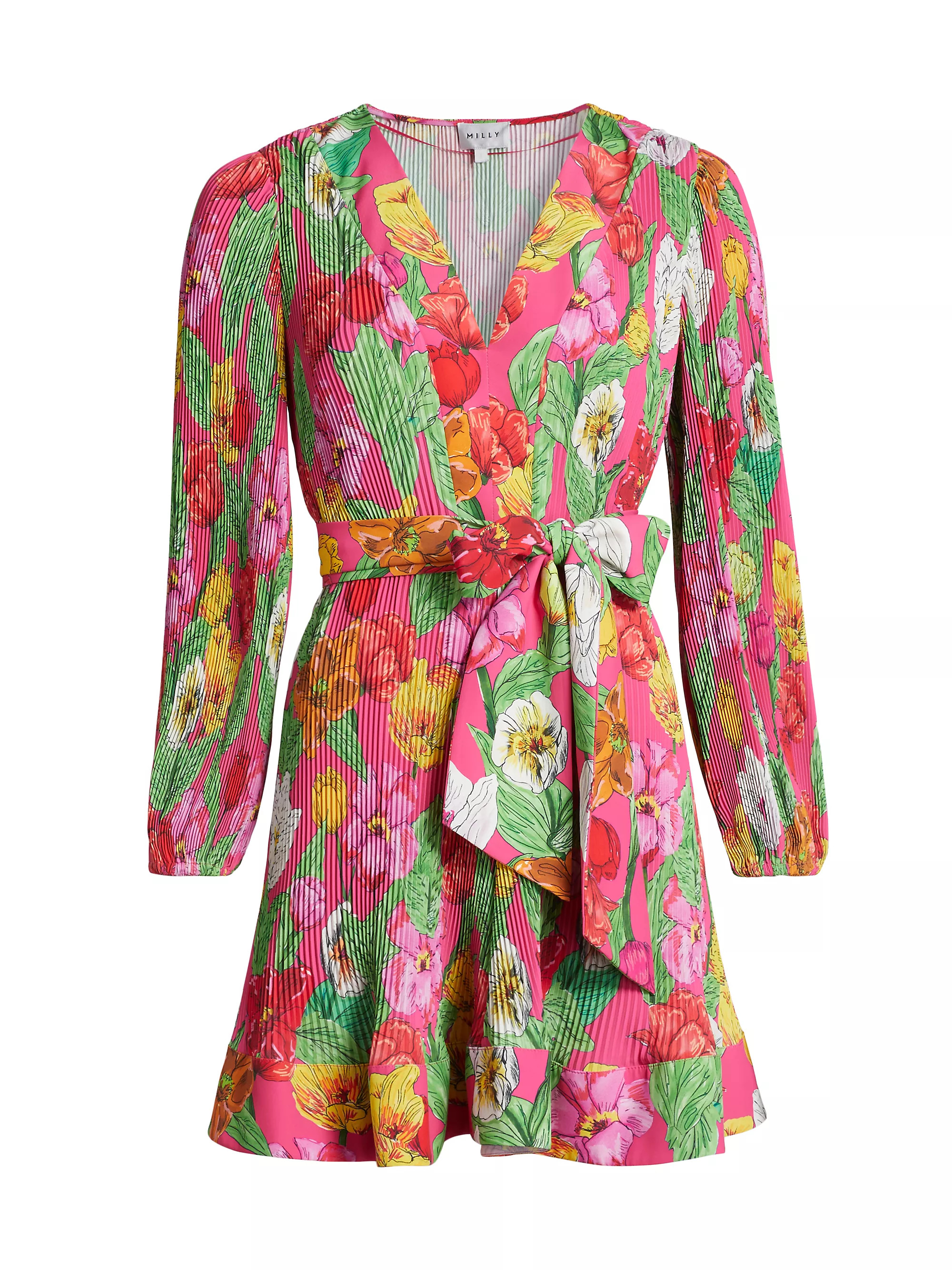 Liv Tulip Rosette Pleated Minidress | Saks Fifth Avenue