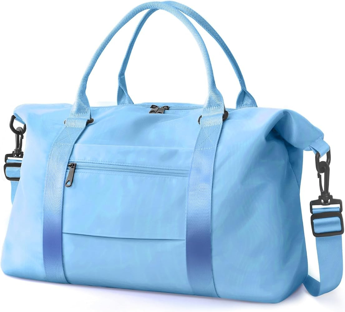 Travel Duffle, Waterproof Weekender Carry On Tote for Women, Travel Essentials Sport Gym for Men,... | Amazon (US)