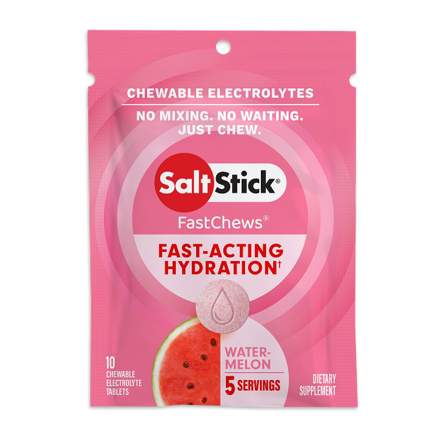SaltStick FastChews Chewable Electrolyte Tablets - 10 Tablets Watermelon | REI