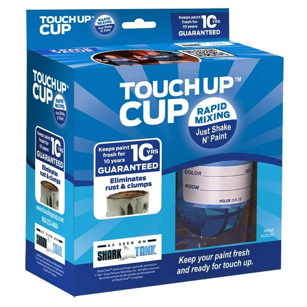 Touch Up Cup Two Pack Paint Storage Solution Recycled Plastic Blue Lid, sticker labels - Walmart.... | Walmart (US)
