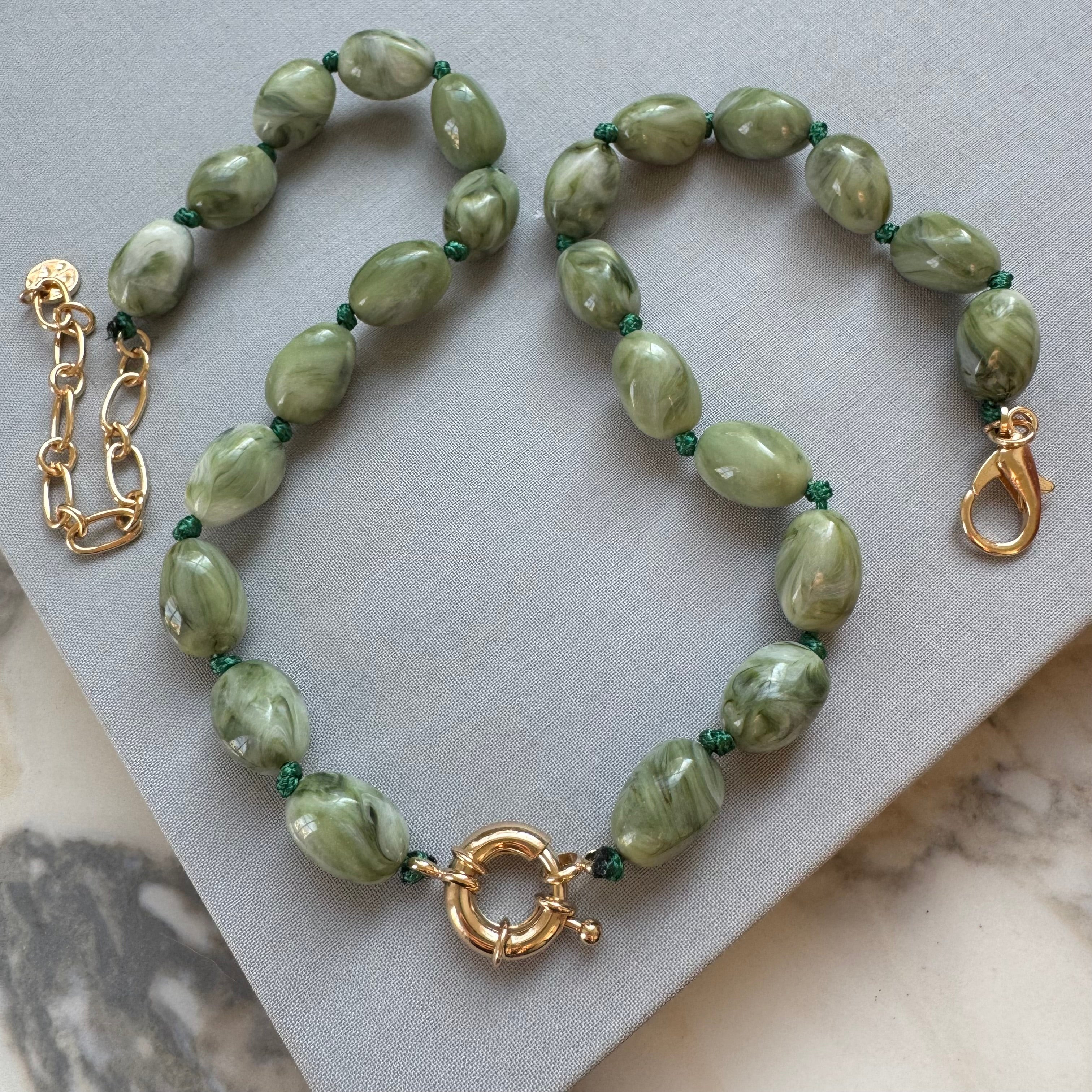 Mint and Sage Toggle Necklace | Erin McDermott Jewelry