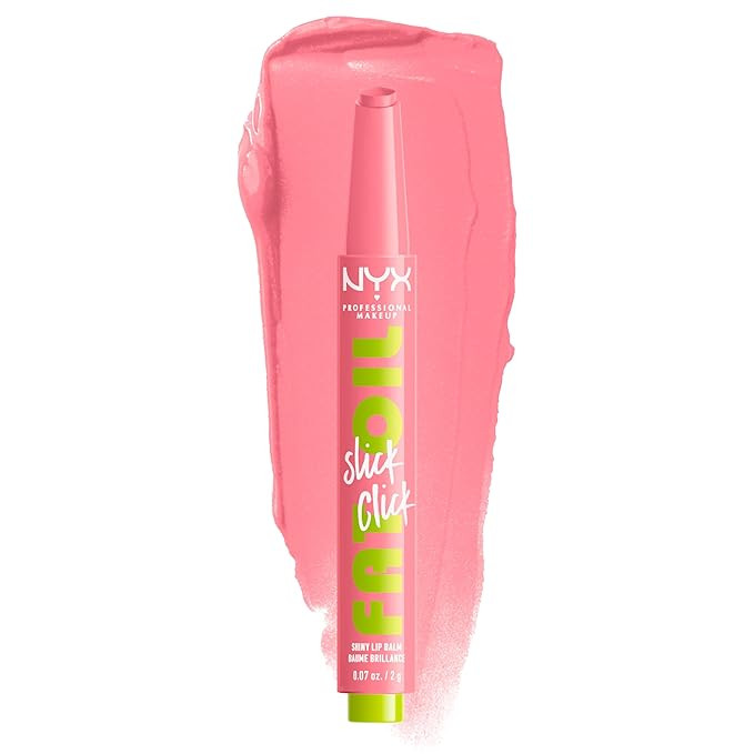 NYX PROFESSIONAL MAKEUP Fat Oil Slick Click, Lightweight, Buildable, Pigmented Vegan Lip Balm - C... | Amazon (US)