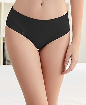 Womens Underwear Seamless Hipster Panties,6 Pack Women Soft Stretch No Show Brief Bikini for Ladi... | Amazon (US)