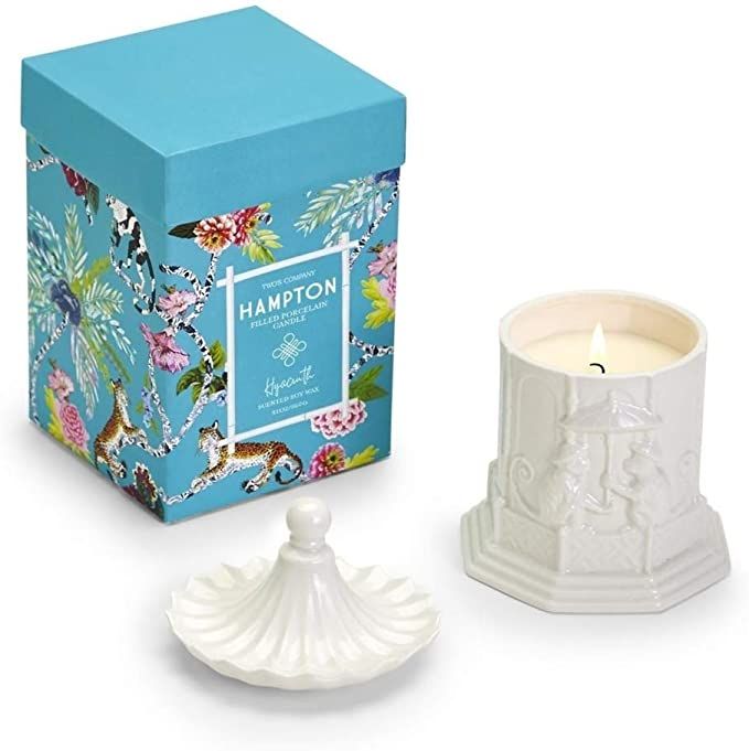 Two's Company Candle in Gift Box, Amber Scent, ABT 30 Hours, Soy Wax/Porcelain | Amazon (US)