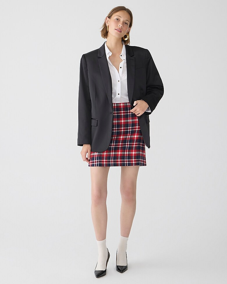 A-line mini skirt in plaid | J. Crew US
