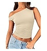 Trendy Queen Womens Off The Shoulder Tank Tops Going Out Crop Shirts | Amazon (US)