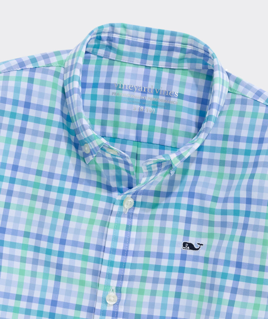 Boys' Performance Mangrove Tattersall Featherweight Shirt | vineyard vines