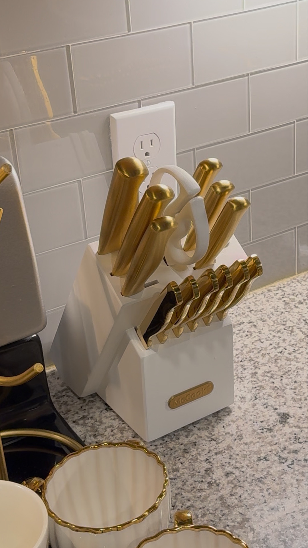 Functional and pretty. Sharp, solid, and the gold makes the kitchen feel instantly elevated. I wanted something that worked hard but still matched the aesthetic — this does both.

#LTKHome #LTKFindsUnder100