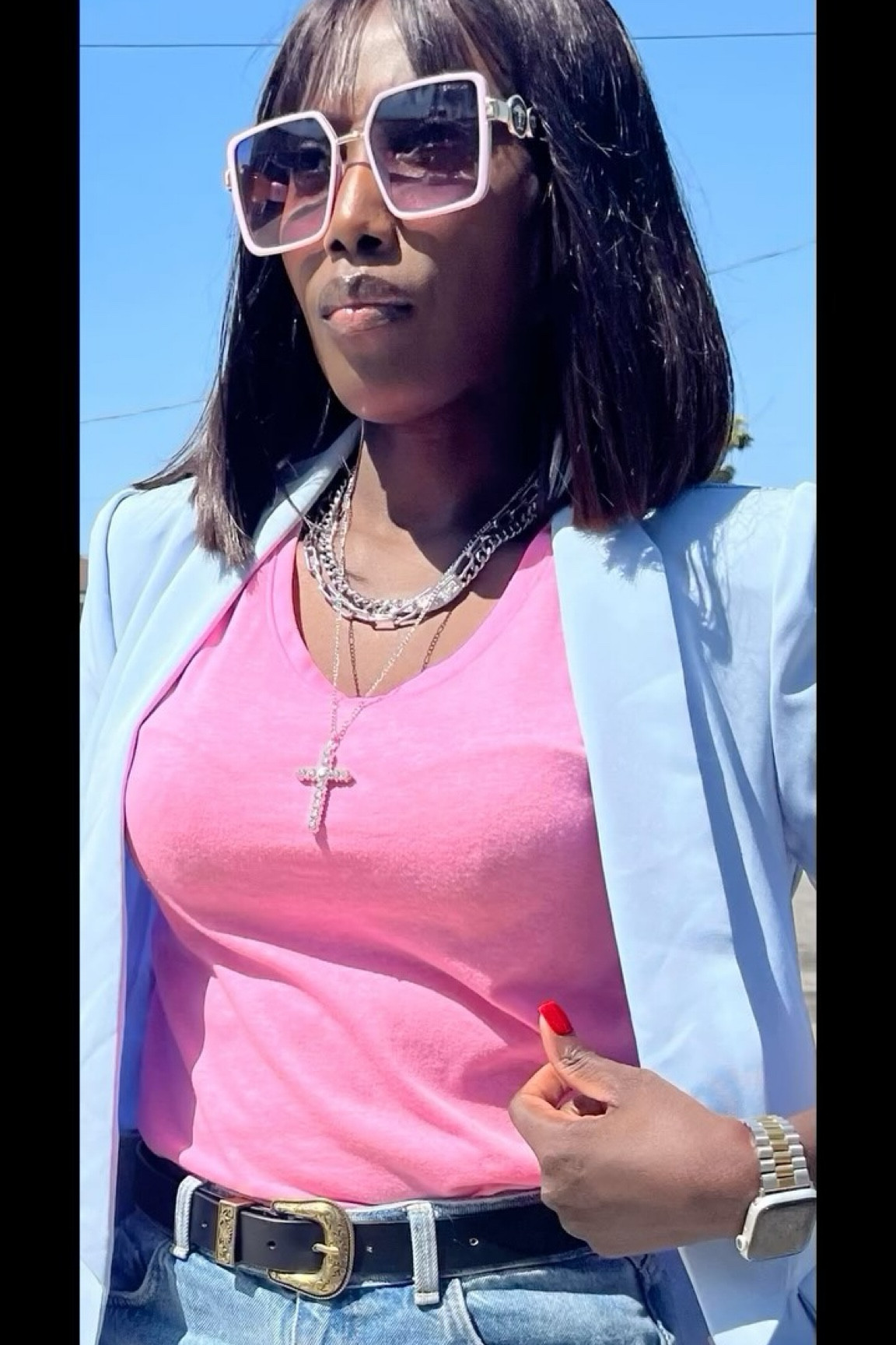 Smart casual; It’s all about pulling together basic pieces to create something versatile! Accessories play a vital role in your style! Just like your jeans scream comfort, @jasgoodofficial belts scream style. 

Outfits details:
Top @zara
Blazers @shein_us 
Belt @jasgoodofficial 
Jeans @zara
Shoe @fashionnova
Bag @kurtgeiger
Necklace @shein_us 

I have added similar outfits since we don’t have Zara here!

#casualoutfits #fitcheck #outfitrepeater #wardrobestaples #layering #pinterestaesthetic #everydayoutfit #outfitoftheday #dailyoutfits #minimalstyle #casualootd #transitionaloutfits #dailyreels #parisianstyle