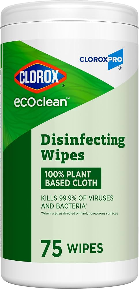 CloroxPro Clorox EcoClean Disinfecting Wipes, Multipurpose 100% Plant Based Cleaning Cloths, Anti... | Amazon (US)