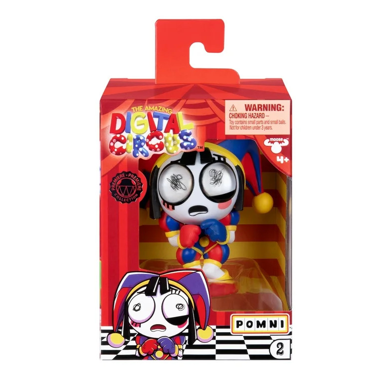 Amazing Digital Circus Pomni 4" Collectible Vinyl Figure with Jittery Eyes and Collector Card, Ag... | Walmart (US)