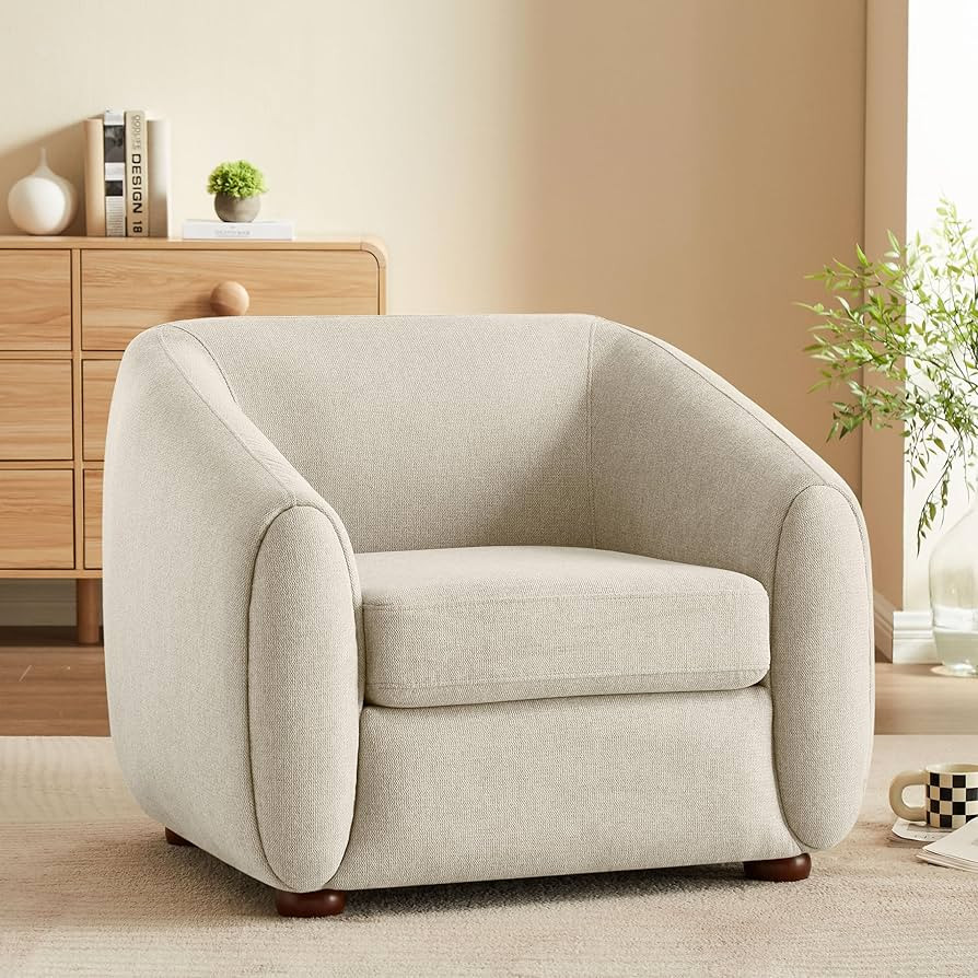 Mid Century Accent Chairs, Modern Upholstered Living Room Chair, Double-Sided Seat Cushion Readin... | Amazon (US)