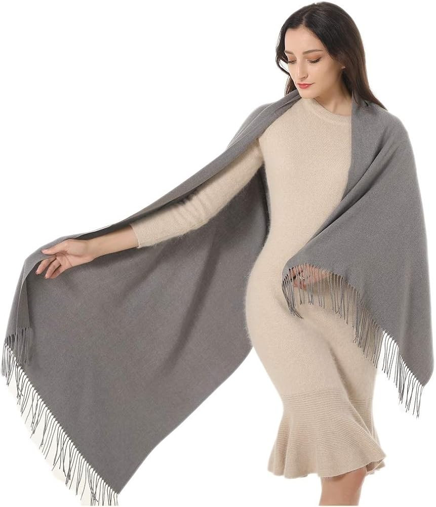 Womens Shawl Wrap Scarf Pashmina Cashmere Soft Gift Idea Wedding Christmas Stole | Amazon (US)