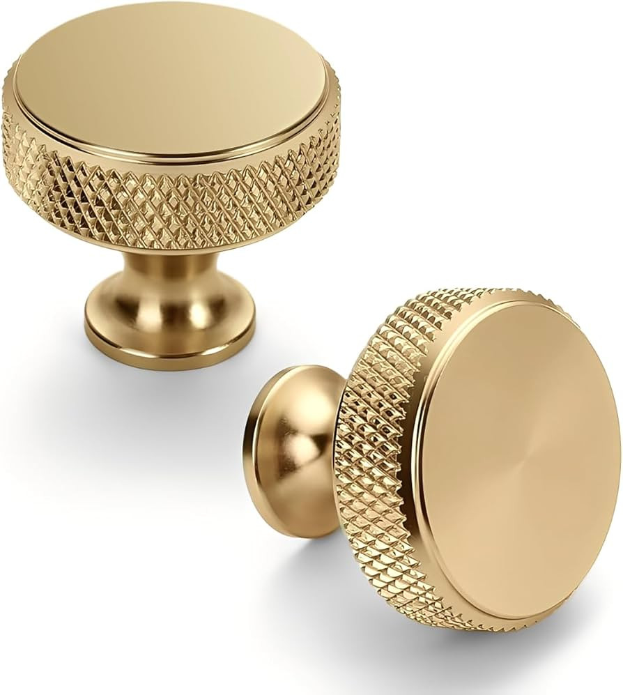 Asidrama 10 Pack Champagne Bronze Kitchen Cabinet Knobs Knurled Dresser Knobs Drawer Pulls Cabine... | Amazon (US)