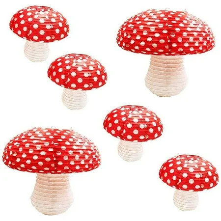 Deoxygene Mushroom Lanterns for Wonderland Party Birthday Decor Spring Baby Shower Wedding Party Han | Walmart (US)