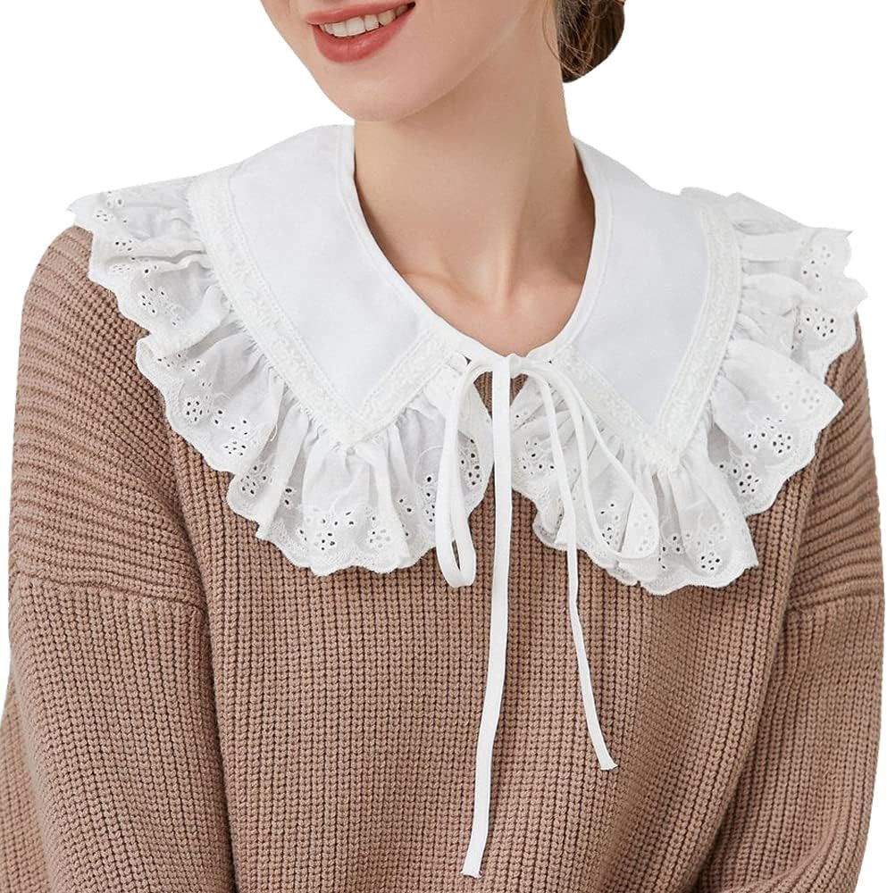 Fake Collar Detachable Blouse False Collar Half Shirts Collar Little Shawl Top Elegant for Women ... | Amazon (US)
