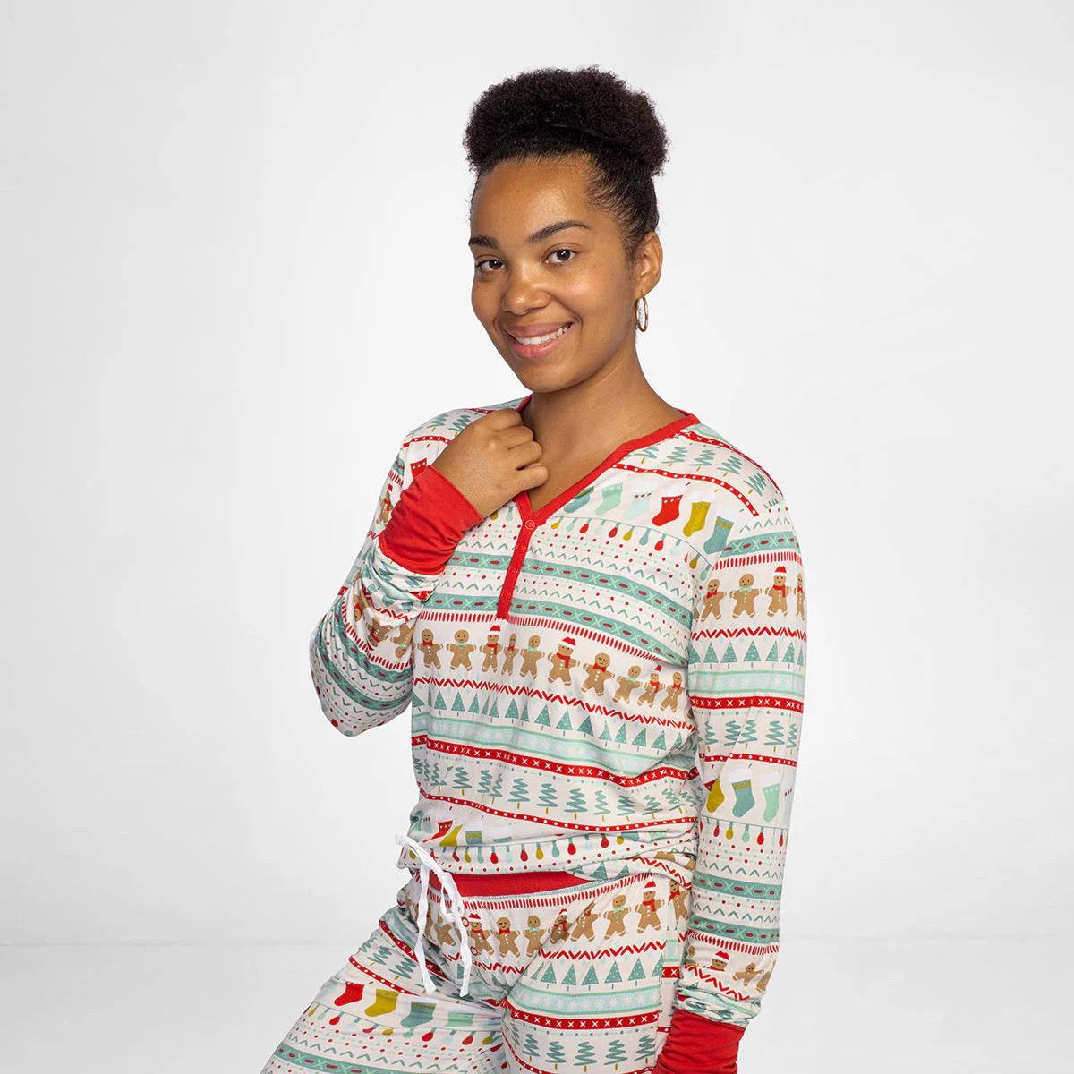 Fair Isle Women's Pajama Top | Little Sleepies