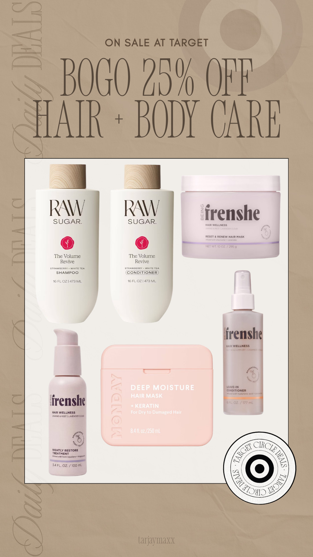 Select hair care and body care is BOGO 25% off, including favorites from Frenshe, Raw Sugar, and MONDAY Haircare. If you've been wanting to restock your everyday essentials or try something new, this is one of those sales worth taking advantage of while it's running at Target ✨

wedding guest dress summer, summer outfits, summer dresses, country concert outfits, date night outfits, plus size fashion, business casual workwear, vacation outfits beach, work outfits, travel outfits, target finds, target deal, target circle week, target circle, target beauty, hair care sale, body care sale, frenshe, ashley tisdale frenshe, raw sugar, monday haircare 

 #LTKgrwm #LTKselfcare #LTKBeauty