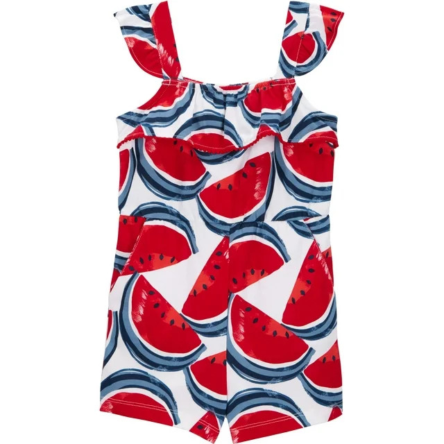 Carter's Child of Mine Baby and Toddler Girl Patriotic Romper, Sizes 12M-5T | Walmart (US)