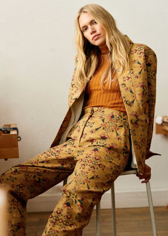 Will Jacket - Jacquard sun - Acrylic - Sézane | Sezane Paris - US