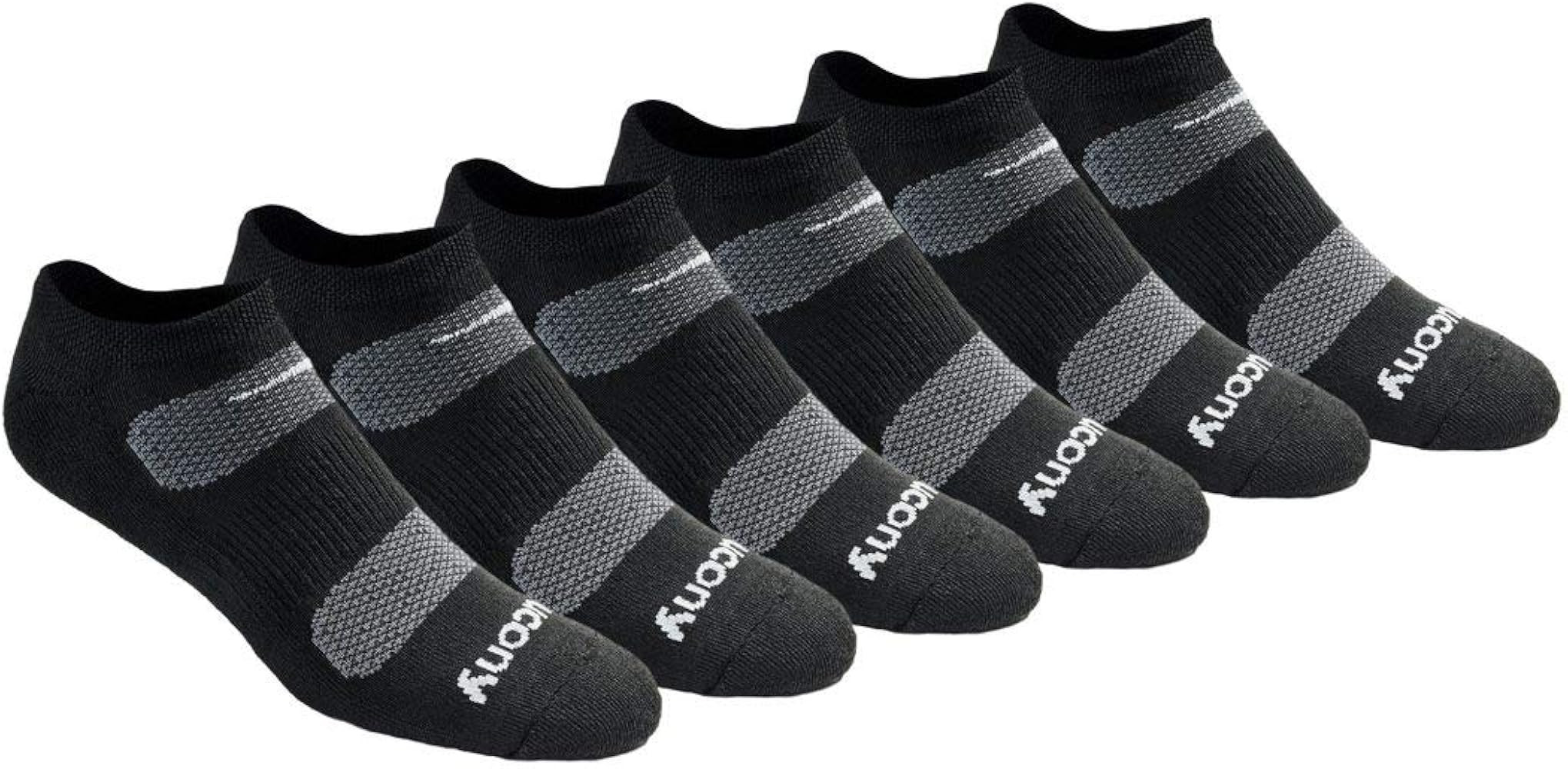 Saucony Men's Rundry Mesh Ventilating Comfort Fit Performance No-Show Socks, Available in M-XXL (... | Amazon (US)