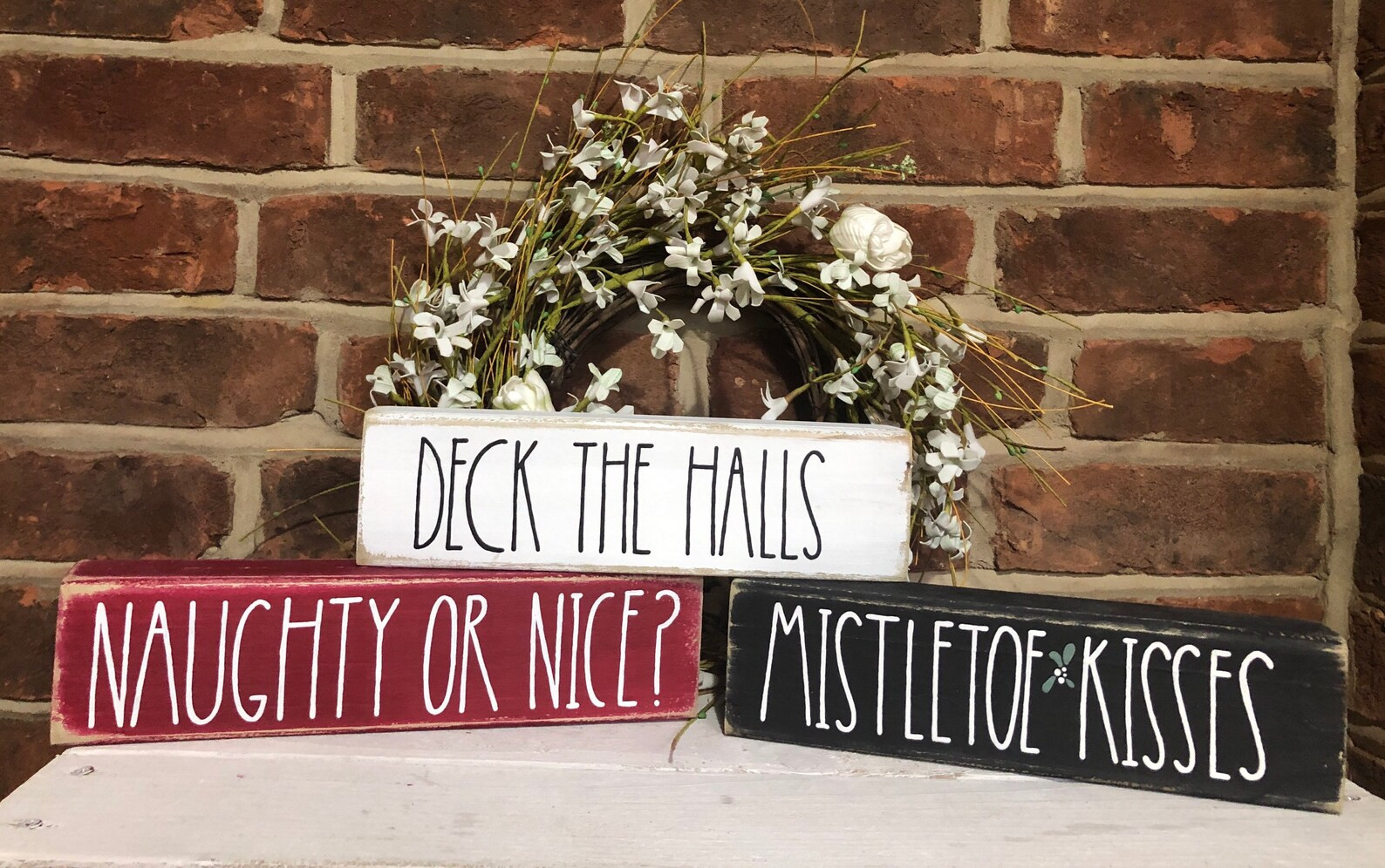 Rae Dunn inspired Christmas handmade wooden plaques | Etsy | Etsy (US)