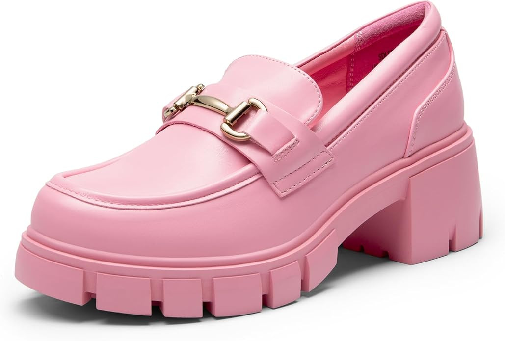 DREAM PAIRS Loafers for Women Platform Chunky Loafers Slip On Casual Shoes | Amazon (US)