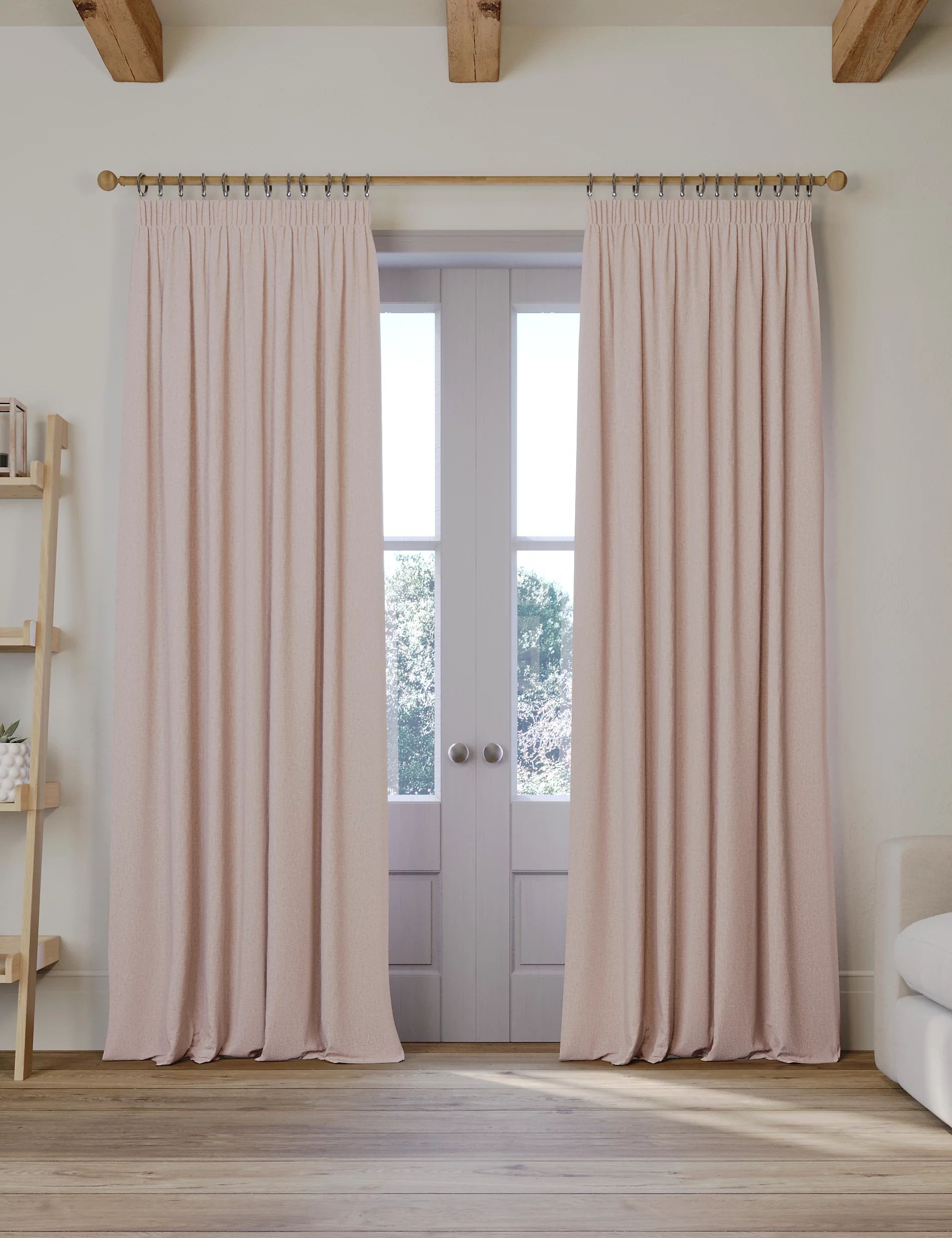 Brushed Pencil Pleat Blackout Thermal Curtains | Marks and Spencer ROW