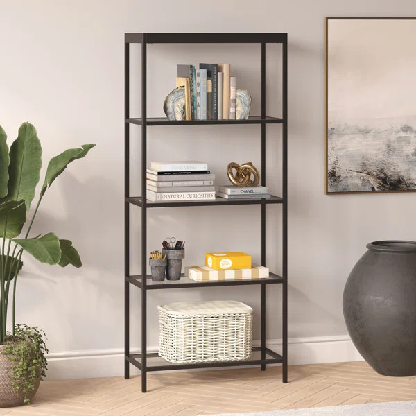 Cecele 70'' H x 30'' W Steel Etagere Bookcase | Wayfair North America