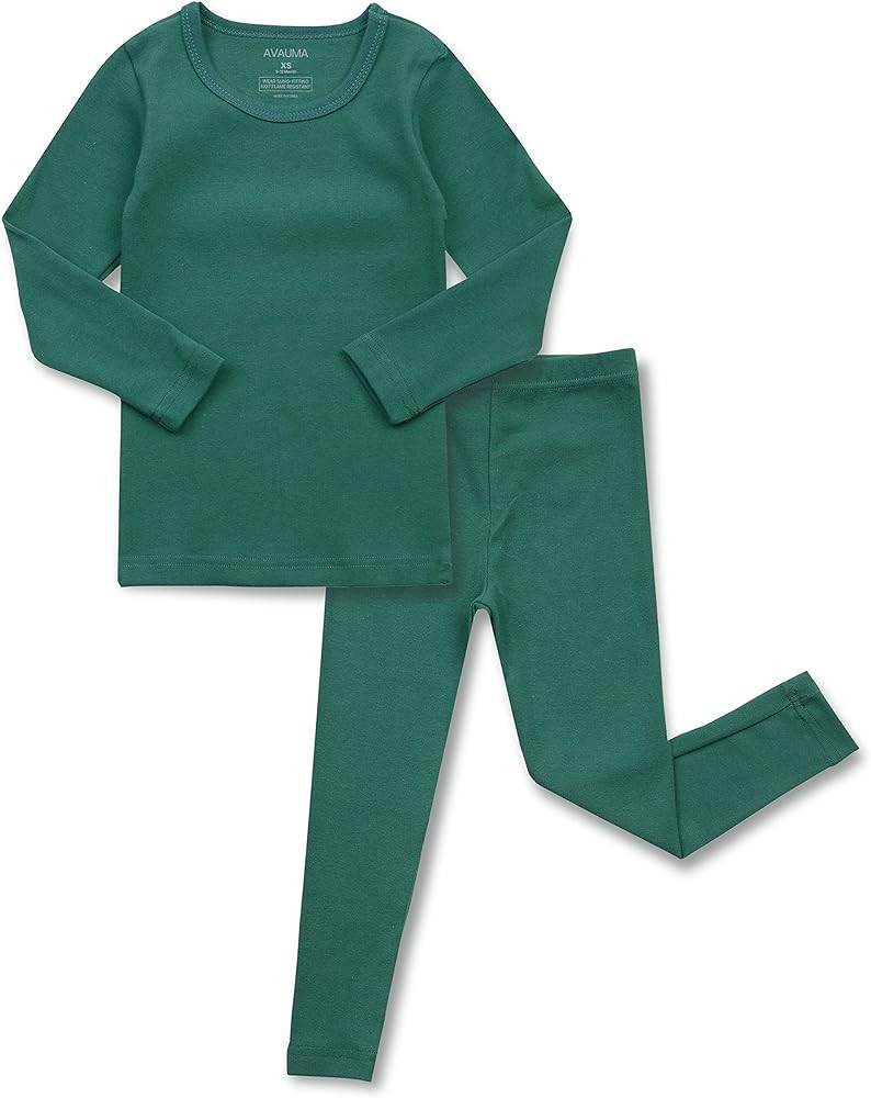 AVAUMA Baby Boys Girls Pajama Set Kids Toddler Snug fit Basic Cotton Sleepwear pjs for Daily | Amazon (US)