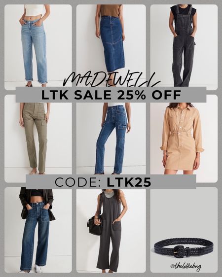 MADEWELL LTK Sale! 25% off using in-app code: LTK25. 

Fall fashion. Denim. Pants. Sale. 

#LTKstyletip #LTKSale #LTKsalealert