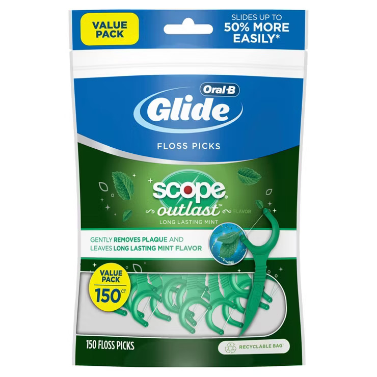 Oral-B Glide with Scope Outlast Dental Floss Picks - Mint | Target