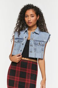 Denim Cropped Vest | Forever 21 (US)