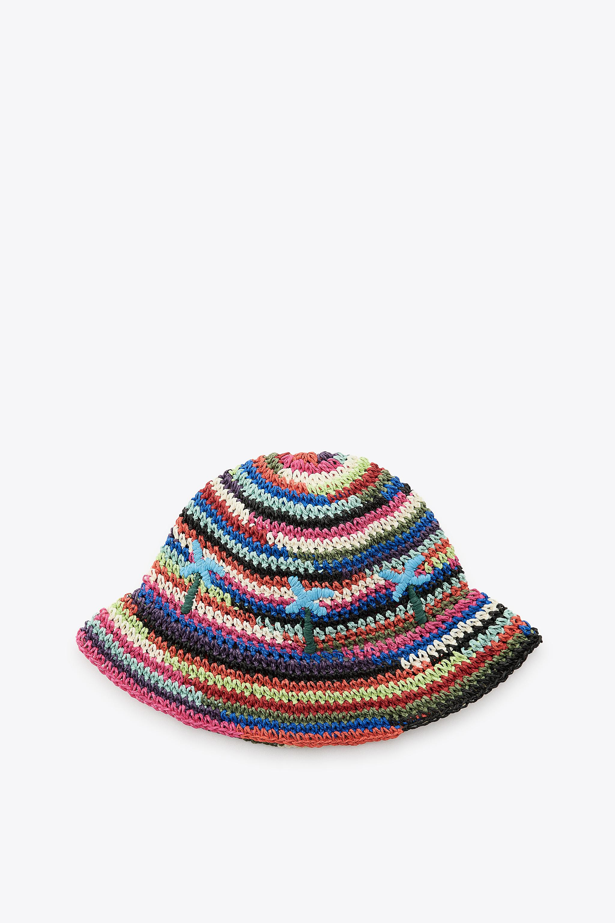 MULTICOLORED BRAIDED BUCKET HAT | Zara US
