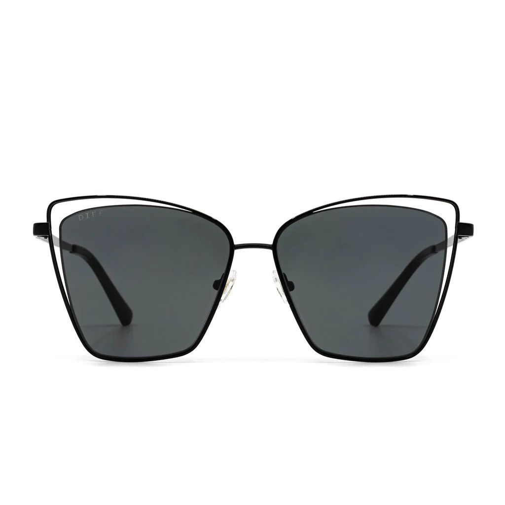 BECKY III - BLACK + GREY SUNGLASSES | DIFF Eyewear