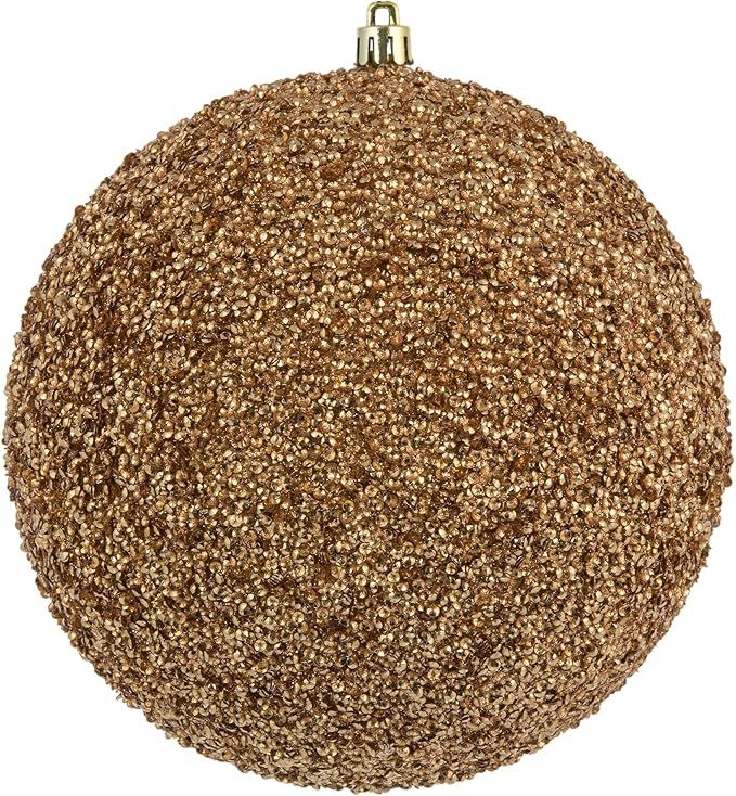 Amazon.com: Vickerman Beaded Decorative-Hanging-Ball-Ornaments, 8", Black, 2 Piece : Home & Kitch... | Amazon (US)