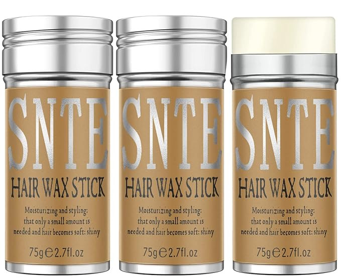 Hair Wax Stick, 3PCS - Wax Stick for Hair Wigs Fly away Hair Tamer Stick for Smoothing Flyaways &... | Amazon (US)