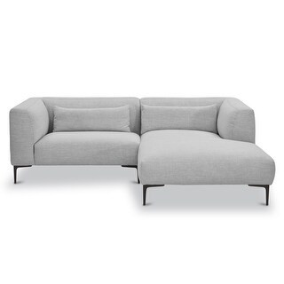 Poly and Bark Sola Right-Facing Modular 2 Piece Sectional in Soho Grey | Bed Bath & Beyond