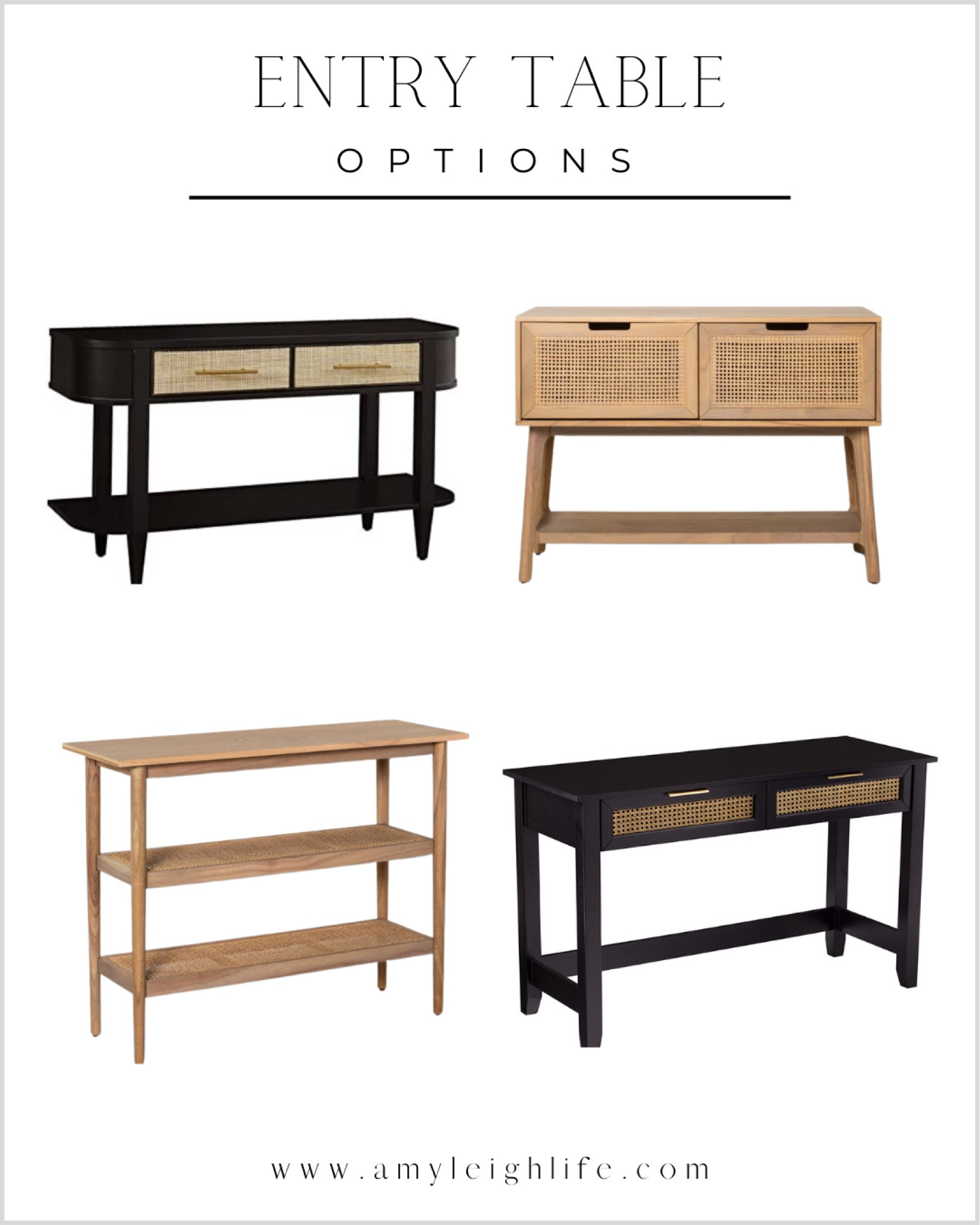 Entryway table finds. 

Wood table, cane console table, woven, rattan, natural, hearth & hand, magnolia, Target finds, Amazon finds, small entryway table, entryway table with drawers, black table, contemporary furniture, modern furniture, living room furniture, console table, home furniture 

#LTKhome #LTKSale #LTKsalealert