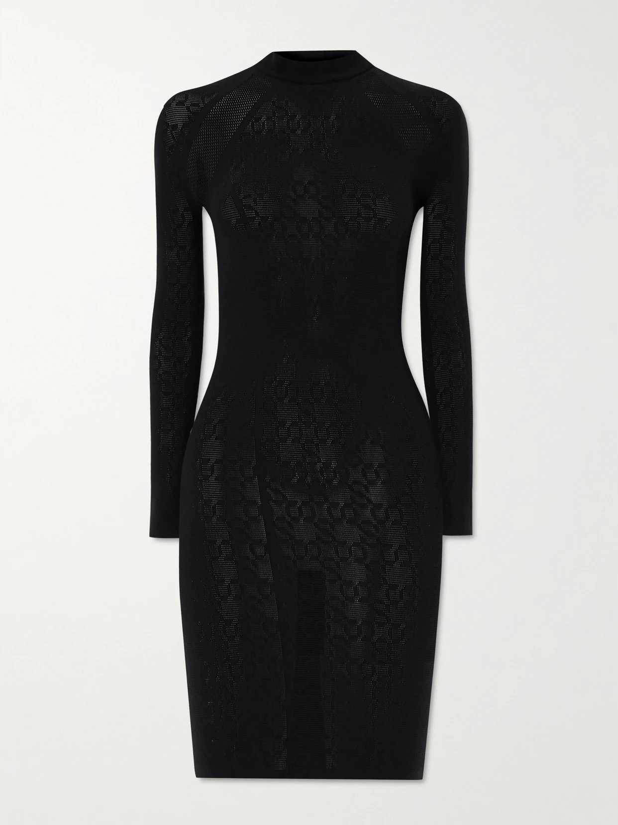 Wolford - + Net Sustain + Simkhai Pointelle-knit Stretch-econyl Mini Dress - Black | NET-A-PORTER (US)