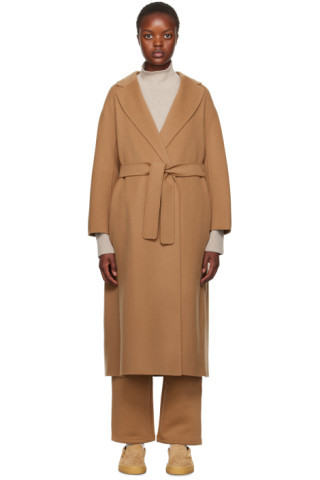 S Max Mara - Tan Esturia Coat | SSENSE
