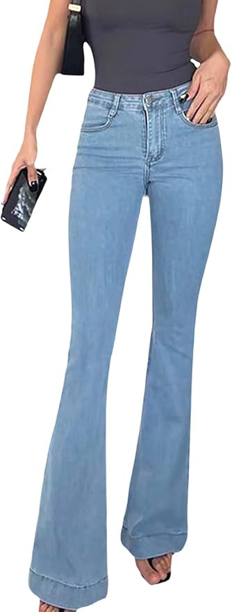 CutieLove Women's Bell Bottom Jeans High Waisted Stretchy Flared Denim Pants | Amazon (US)